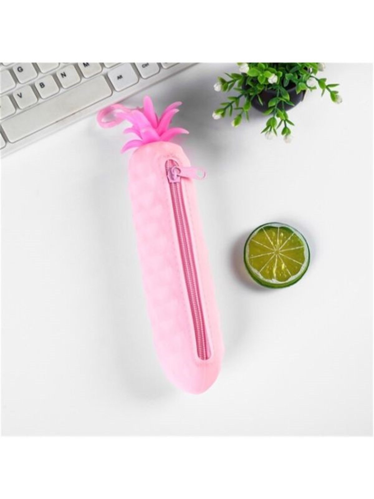 Ananas Silikon Kalemlik - PEMBE