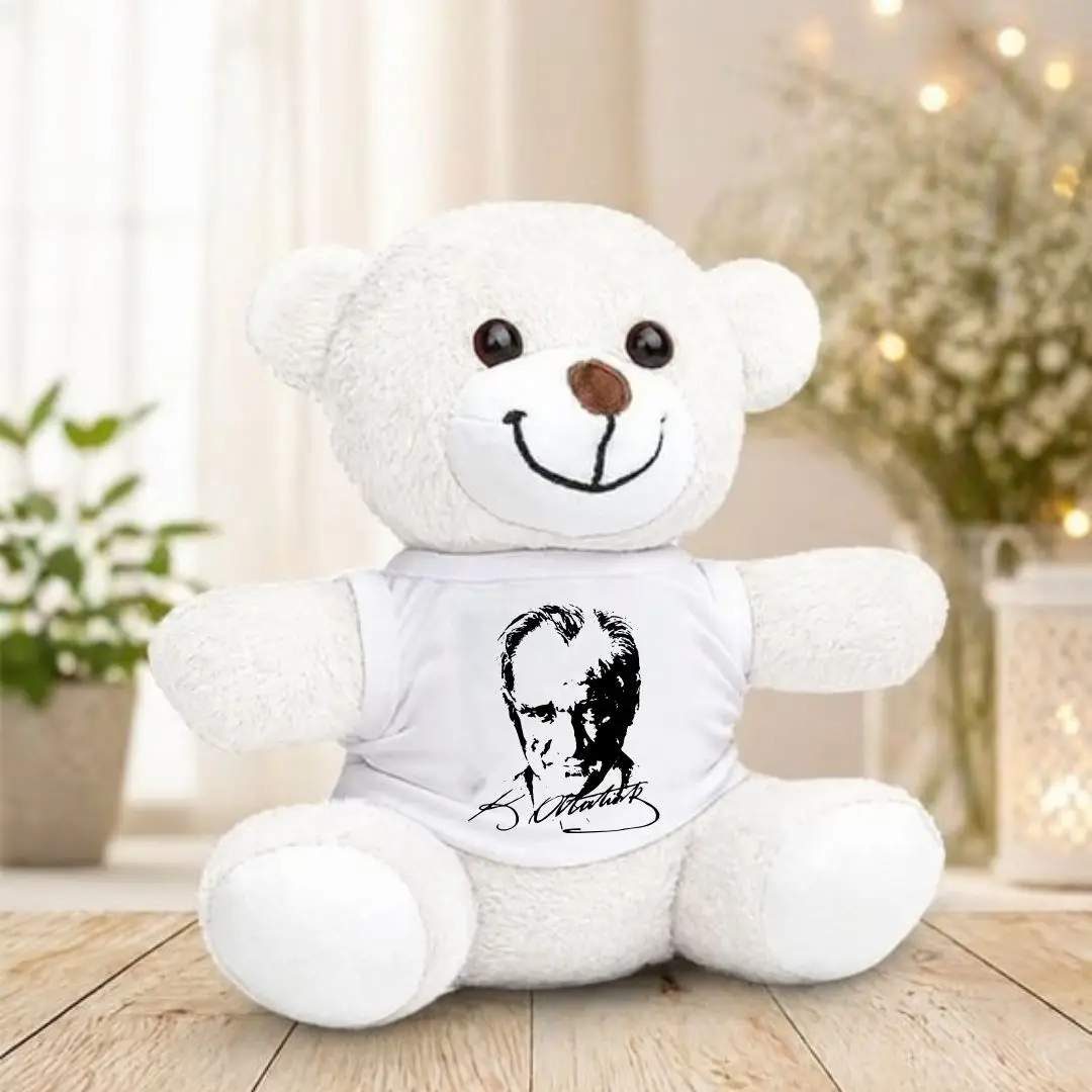 Atatürk Portreli Ve İmzalı Peluş Ayıcık