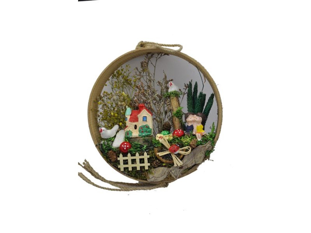 Bahçedeki Aşıklar Ahşap Teraryum - VİŞNE