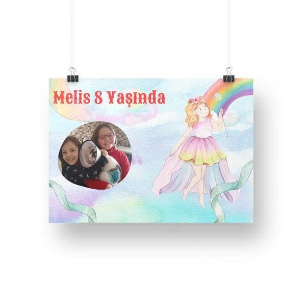 Çocuklara Özel Doğum Günü Duvar Süsü - PEMBE