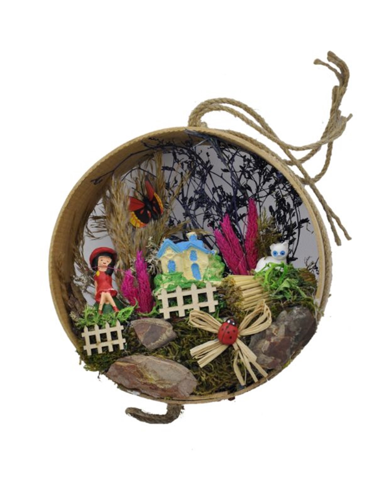 Kırmızı Başlıklı Kız Ahşap Teraryum - KIRMIZI