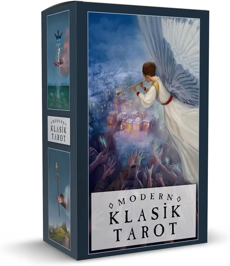 Modern Klasik Tarot Kartları ve Türkçe Rehber Kitapçığı - 78 Kartlı Özel Tasarım Tarot Seti