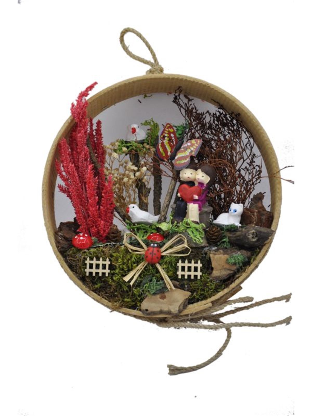 Ormandaki Aşıklar Ahşap Teraryum - SİYAH