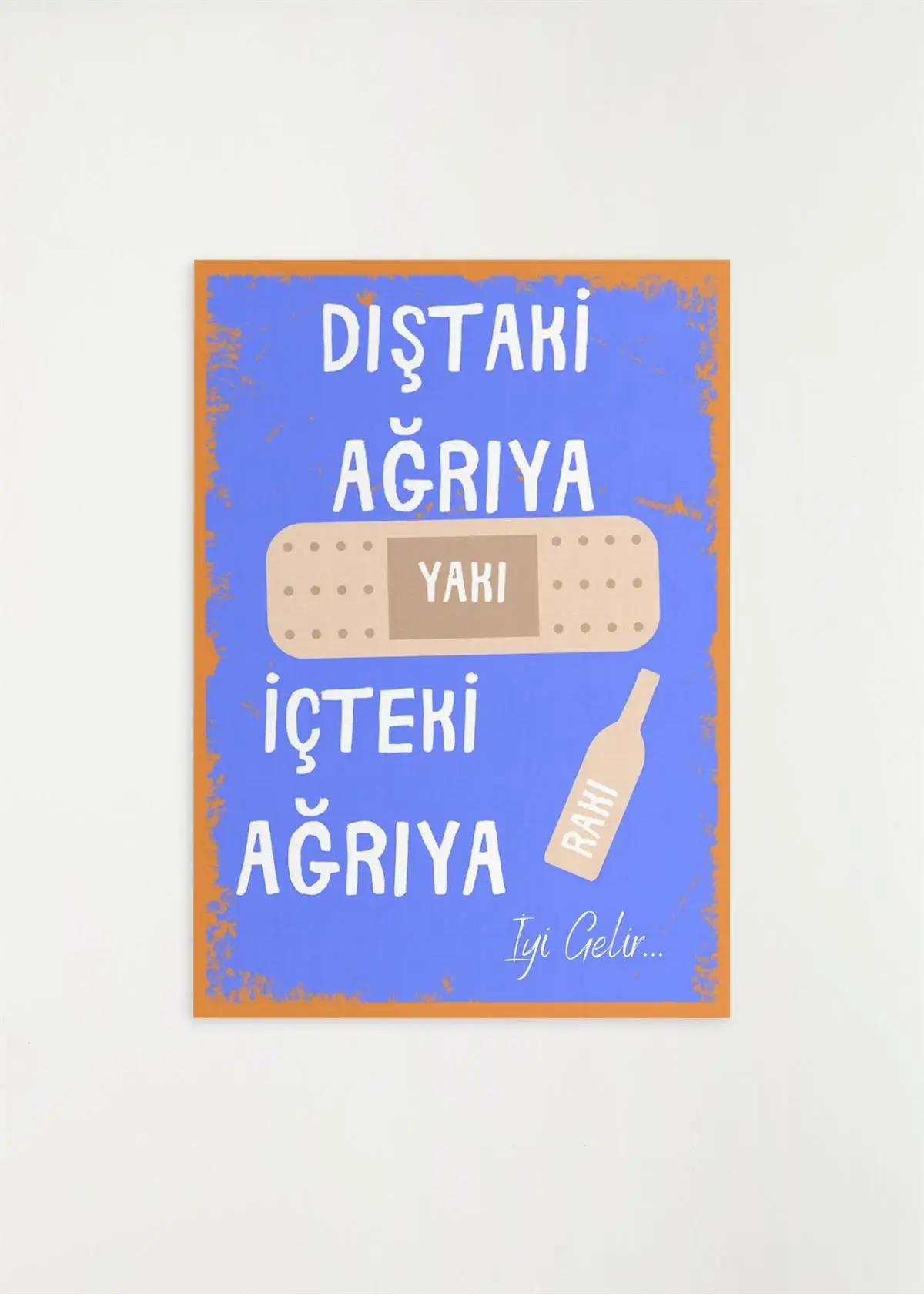 Rakı Ahşap Retro Poster 28 x 20